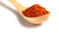 Chili powder in a wooden spoon.