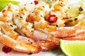 Chili Prawn Skewers Royalty Free Stock Photo