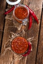 Chili Sauce (Sambal Oelek) Royalty Free Stock Photo
