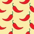 chili seamless pattern flat design vector illustration