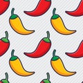 Chili seamless pattern vector illustration