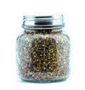 Chili seeds in a jar