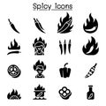 Chili & Spicy icon set