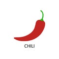 Chili vector sign icon. Vector illustration eps 10