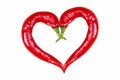 Chilies in love shape