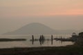 Chilika lake landscape at dawn Royalty Free Stock Photo