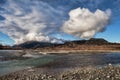 Chilkat River with clouds