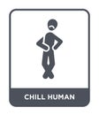 chill human icon in trendy design style. chill human icon isolated on white background. chill human vector icon simple and modern