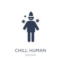 chill human icon. Trendy flat vector chill human icon on white b