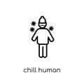 chill human icon. Trendy modern flat linear vector chill human i