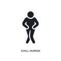 chill human isolated icon. simple element illustration from feelings concept icons. chill human editable logo sign symbol design