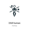 Chill human vector icon on white background. Flat vector chill human icon symbol sign from modern feelings collection for mobile