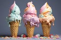 Chill Soft ice creams. Generate Ai Royalty Free Stock Photo