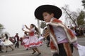 Child dancing the cueca, the national dance of Chile