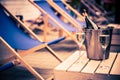 Chilled Champagne at Beach Holiday Pub Royalty Free Stock Photo