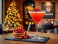 a chilled Christmas martini Royalty Free Stock Photo