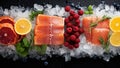 Chilled Delights - Top View of Frozen Foods for National Frozen Food Day Royalty Free Stock Photo