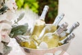 Chilled low-alcoholic beverages are cooled before the party Royalty Free Stock Photo