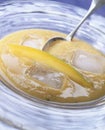 Chilled mango and melon soup