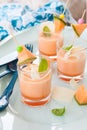 Chilled melon soup