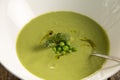 Chilled pea & mint soup Royalty Free Stock Photo