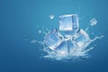 Chilled perfection Ice cubes receive a cool and refreshing splash