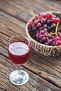 Chilled Red Grape Juice with fresh fruits