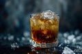 Chilled whiskey on the rocks in a glass Royalty Free Stock Photo