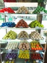 A chiller full of colourful macaroons