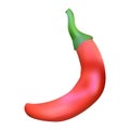 Hot Red Chilli Vector Illustration.