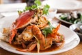 Chilli Blue Swimmer Crab in a restaurant Royalty Free Stock Photo