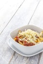 Chilli Cheese fries bowl Royalty Free Stock Photo