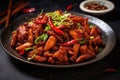 Chilli chicken dry is a popular indo-chinese dish of chicken Royalty Free Stock Photo