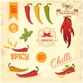 Chilli, chili, pepper vegetables, product Royalty Free Stock Photo