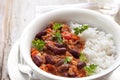 Chilli Con Carne with Rice Royalty Free Stock Photo