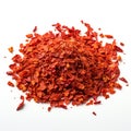 chilli flakes isolated on white background, AI Generative