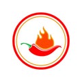 Chilli hot spicy icon logo