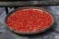 Chilli pepper in basket Royalty Free Stock Photo