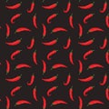 Chilli pepper seamless pattern. illustration Royalty Free Stock Photo