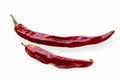 Chilli pepper - sun-dried is on white background Royalty Free Stock Photo