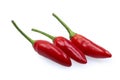 Chilli Red Bullet on White Isolated Background Royalty Free Stock Photo