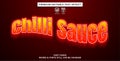 Chilli sauce editable text effect, text graphic style, font effect