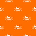 Chilli spice pattern vector orange