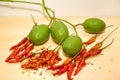 Chilli with Spondias dulcis Malaysian fruit