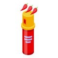 Chilli spray icon isometric vector. Woman self defense Royalty Free Stock Photo