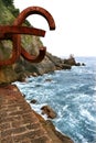 Chillida rusty steel sculpture in San Sebastian