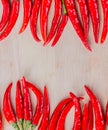 Chillies With Copyspace Means Chili Pepper And Blank Royalty Free Stock Photo