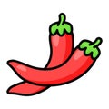 Chillies vector design, hot pepper icon design, ready to use