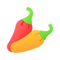 Chillies vector design, hot pepper icon design, ready to use