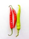 Chillies in white background Royalty Free Stock Photo